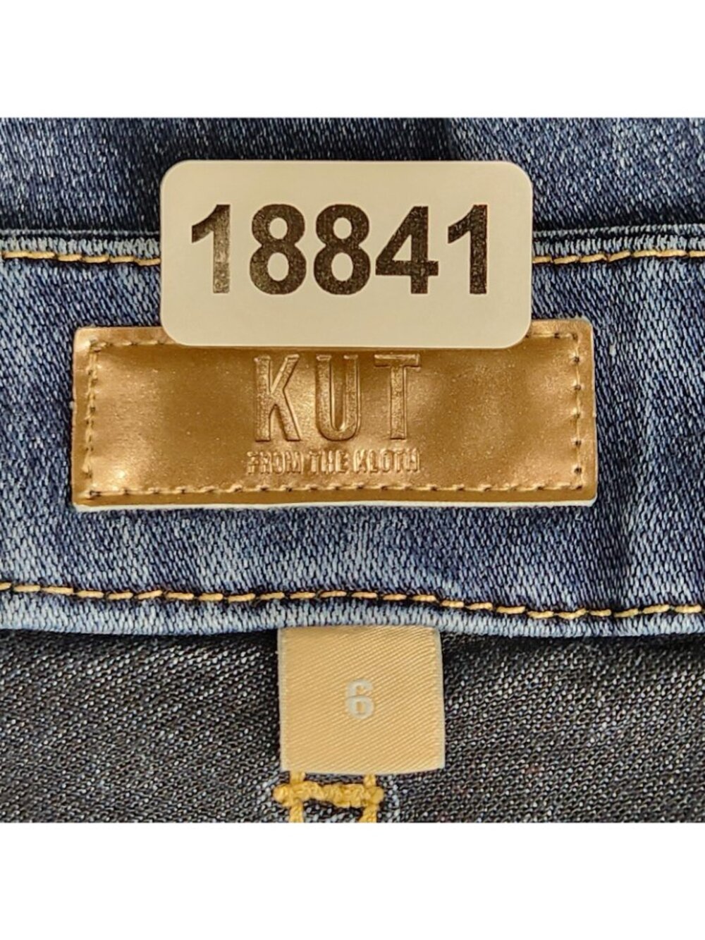 KUT From The Kloth Jeans Womens 6 Short Blue Meg Mid Rise Fab Ab Wide Leg Denim - Picture 10 of 13